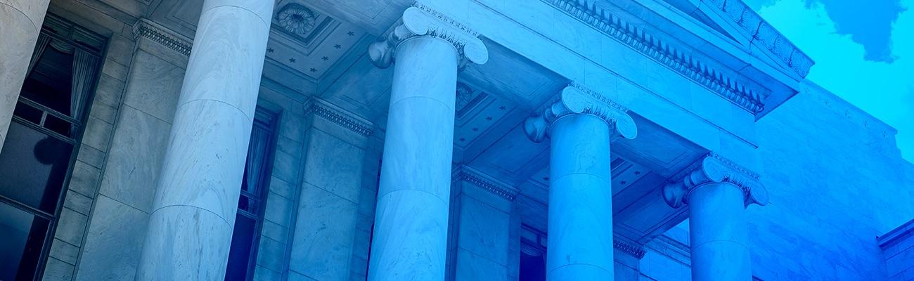 Government Building with a blue tint